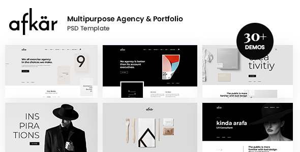 Afkar - Creative Agency amp Portfolio PSD Template TFx