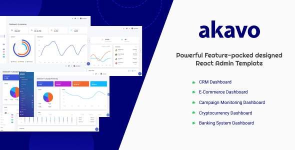 Akavo - React Admin Template TFx SiteTemplates