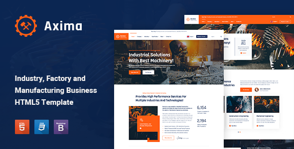 Axima - Factory and Industry HTML5 Template TFx