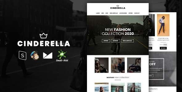 Cinderella - E-commerce Responsive Email Template with MailChimp Editor StampReady amp Online Builder TFx