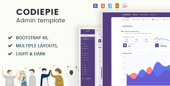 CodiePie - Bootstrap Admin Dashboard Template amp ui kit TFx