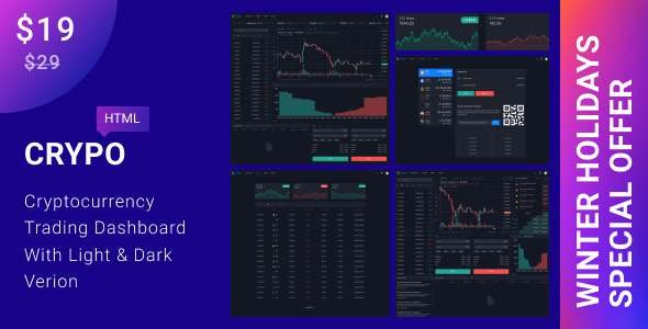 Crypo - Cryptocurrency Trading Dashboard HTML Template TFx