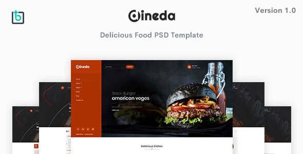 Dineda - Delicious Food PSD Template TFx