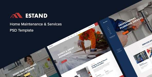 Estand  Home Maintenance and Services PSD Template TFx