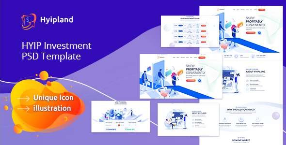 Hyipland - HYIP Investment PSD Template TFx
