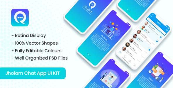 Jholam - Chat App UI KIT TFx PSDTemplates