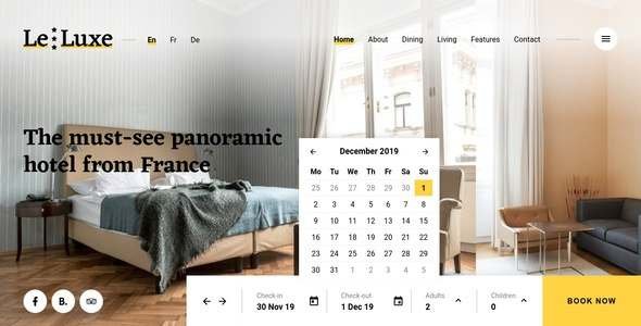 LeLuxe - Hotel WordPress Theme TFx WordPress