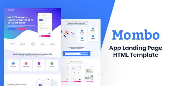 Mombo - App Landing Page HTML Template TFx