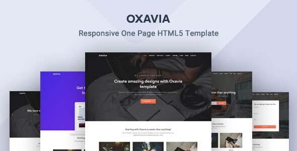 Oxavia - Responsive One Page HTML5 Template TFx