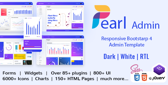 Pearl Admin Dashboard Template WebApp TFx