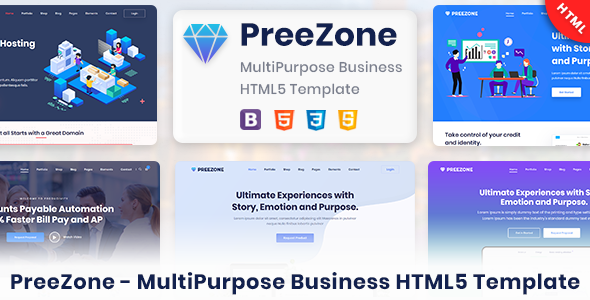 PreeZone - Multipurpose Business HTML5 Template TFx