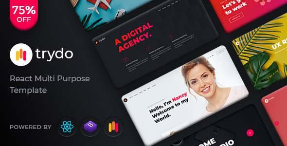 React Creative Agency Corporate and Portfolio Multi Purpose Template - Trydo TFx