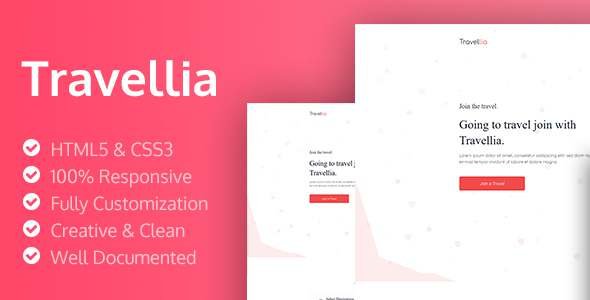 Travellia - Travel Landing Page TFx SiteTemplates