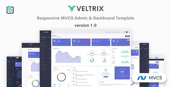 Veltrix - MVC5 Admin amp Dashboard Template TFx