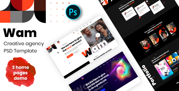 Wam - Creative Agency PSD Template TFx PSDTemplates