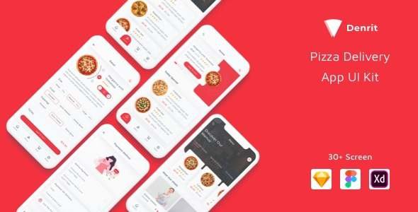 Denrit - Pizza Delivery App UI Kit TFx
