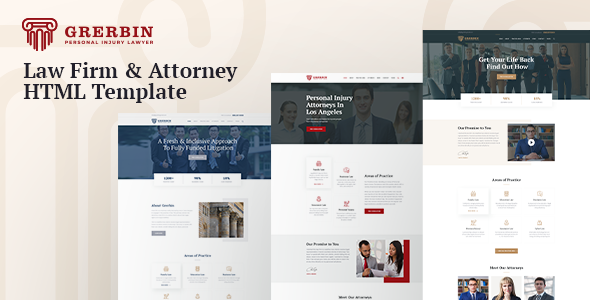 Grerbin - HTML5 Template For Law Firm with RTL Support TFx