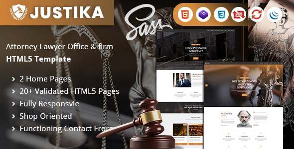 Justika  Lawyer amp Attorney Firm HTML5 Template TFx