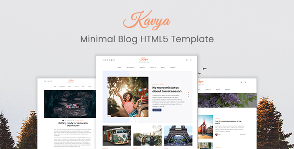 Kavya - Clean Minimal HTML Blog Template TFx