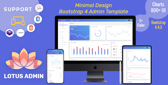 Lotus - Responsive Admin Dashboard Template Web App TFx