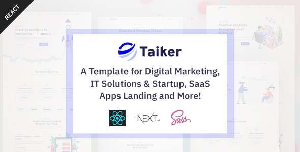 Taiker - React Next IT Business Portfolio Template TFx