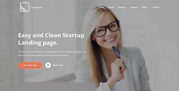 Vanessa - Easy Startup Landing Page Template TFx