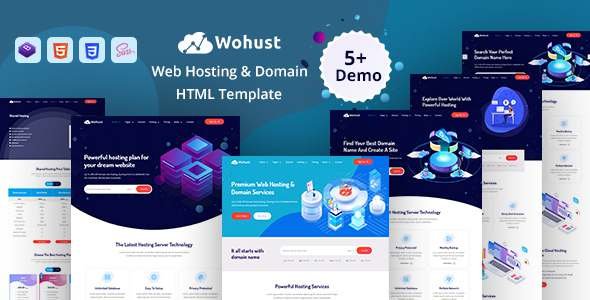 Wohust - Domain amp Hosting Provider HTML Template TFx