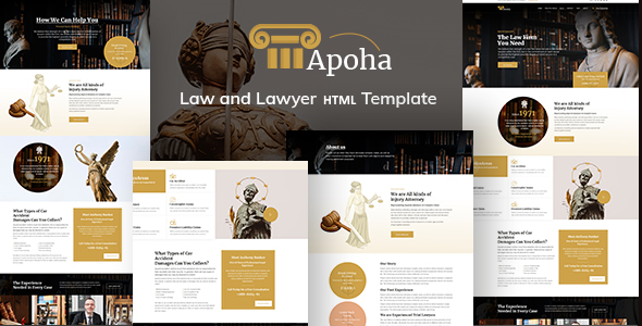 Apoha - Law and Lawyer HTML Template TFx