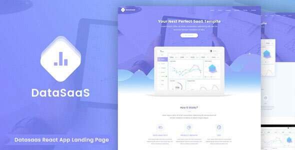 Datasaas React Apps Landing Template TFx