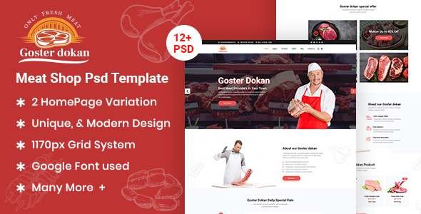 Goster Dokan - Meat Shop PSD Template TFx