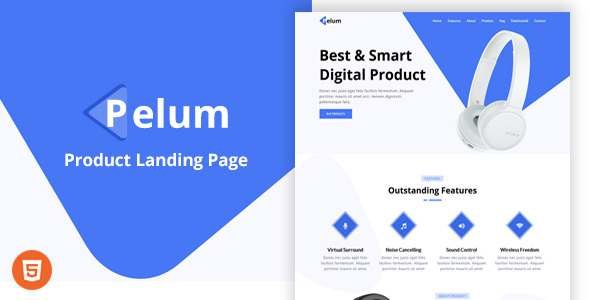 Pelum - Product Landing Page TFx SiteTemplates