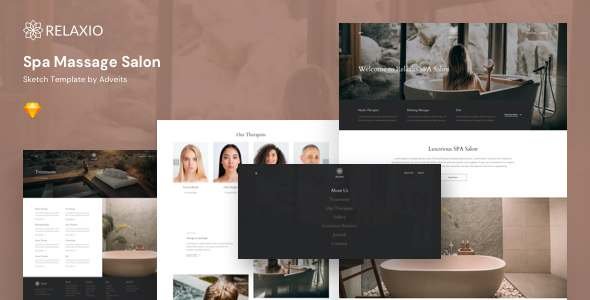 Relaxio - Spa Massage Salon Sketch Template TFx