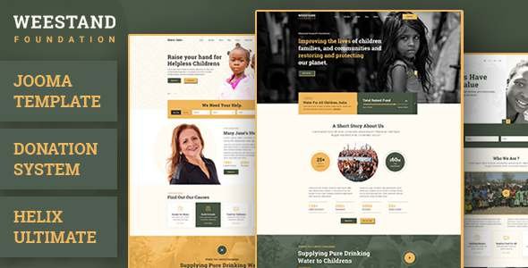 Weestand - Charity Fundraising Joomla Template TFx