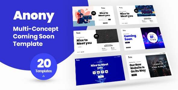 Anony  Coming Soon HTML5 Template TFx SiteTemplates
