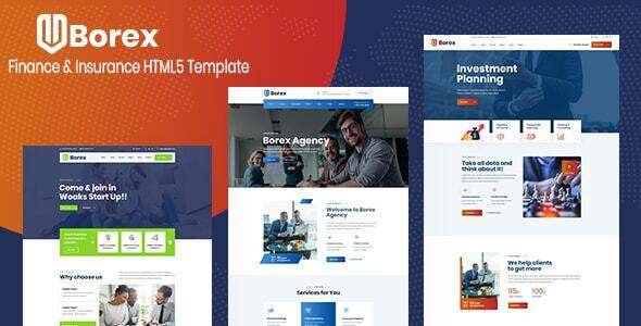 Borex - Finance amp Insurance HTML Template TFx