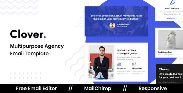 Clover - Business Email Template with Free Online Editor TFx