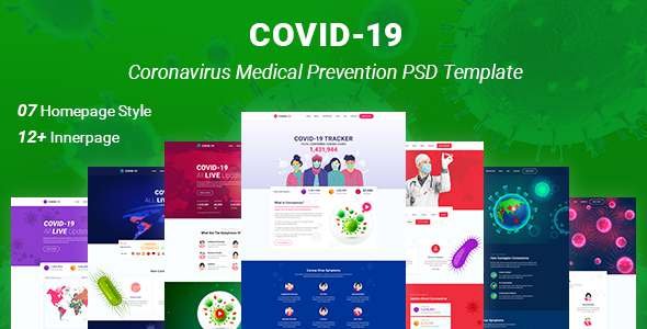 Covid-19 -Corona virus Medical Prevention PSD Template TFx