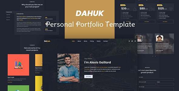 Dahuk - Personal  Resume  Portfolio Template TFx