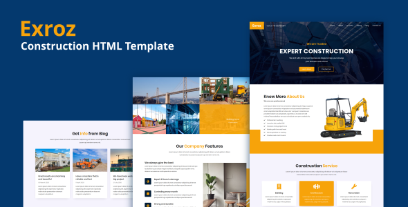 Exroz - Construction HTML Template TFx SiteTemplates