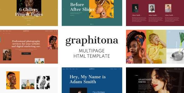 Graphitona - Photographer Multipage HTML Template TFx