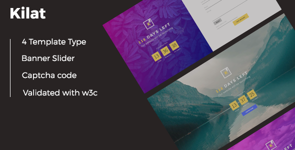 Kilat - Coming Soon HTML with Captcha Form Validation TFx