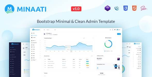 Minaati - Bootstrap Minimal amp Clean Admin Template TFx