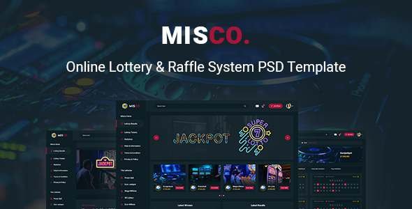 Misco - Online Lottery amp Raffle System PSD Template TFx