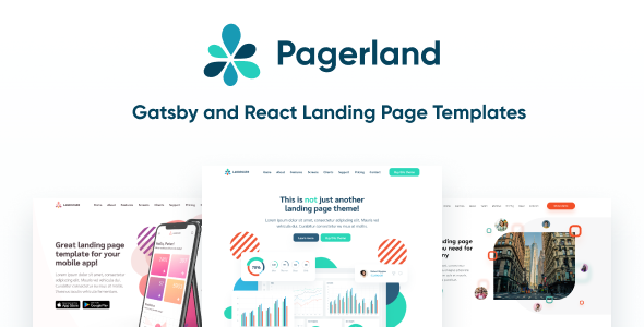 Pagerland - React and Gatsby Landing Page Templates TFx