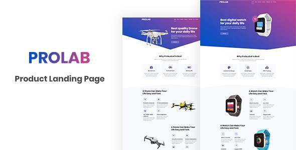 Prolab - Product Landing Page TFx SiteTemplates