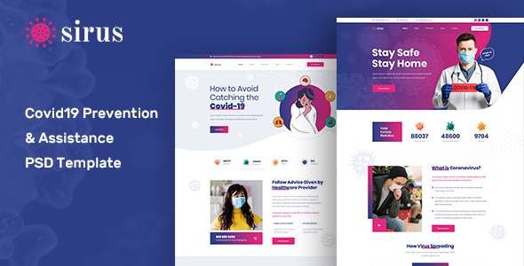 Sirus - Coronavirus COVID-19 Medical Prevention PSD Template TFx