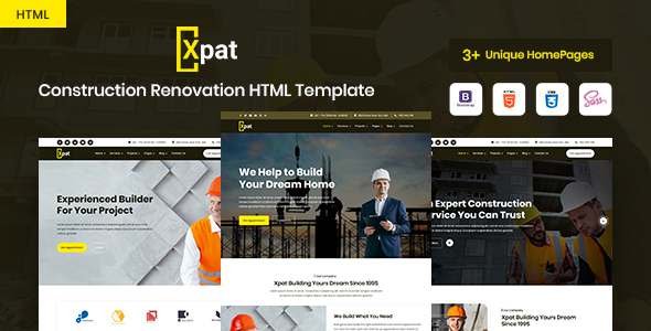 Xpat - Construction amp Renovation Company HTML Template TFx