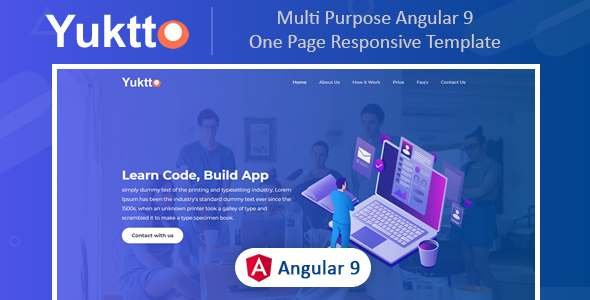 Yuktto  Multi Purpose Angular 9 Responsive Template TFx