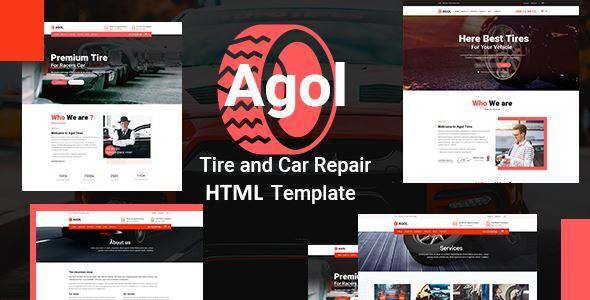 AGOL  Tire and Car Repair HTML Template TFx