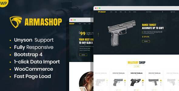 Armashop - Guns and Ammo WooCommerce theme TFx